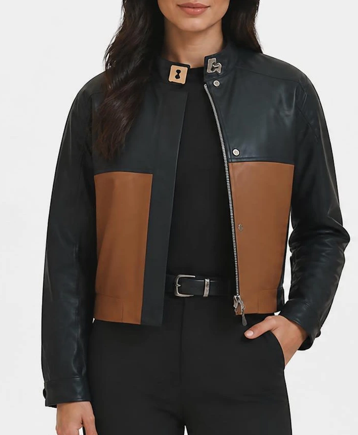 Project Runway S22 Christian Siriano Leather Jacket Womens