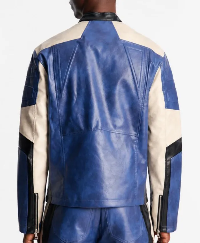 Project Runway S22 Leather Moto Jacket Men