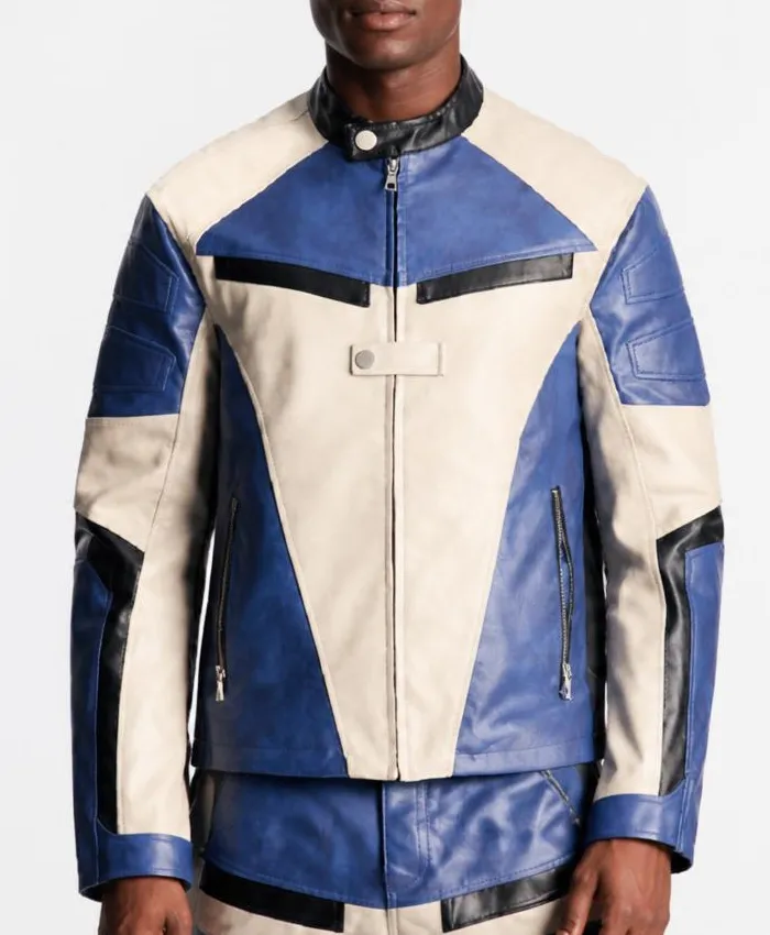 Project Runway S22 Leather Moto Jacket Mens