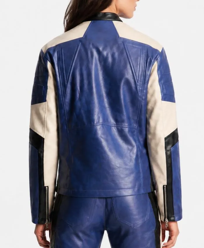 Project Runway S22 Leather Moto Jacket Women