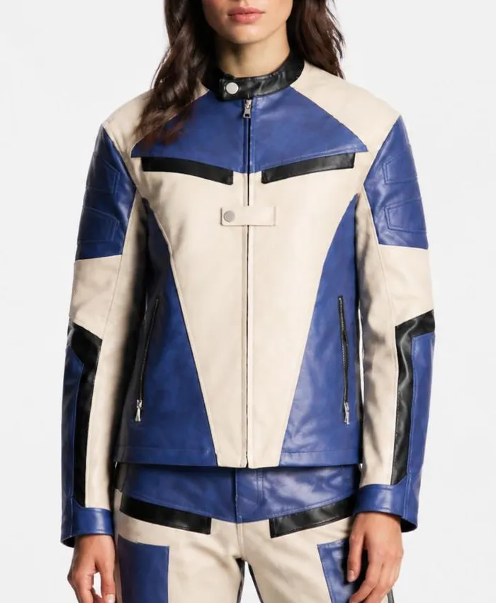 Project Runway S22 Leather Moto Jacket Womens