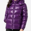 Purple Moncler Puffer Jacket Womens
