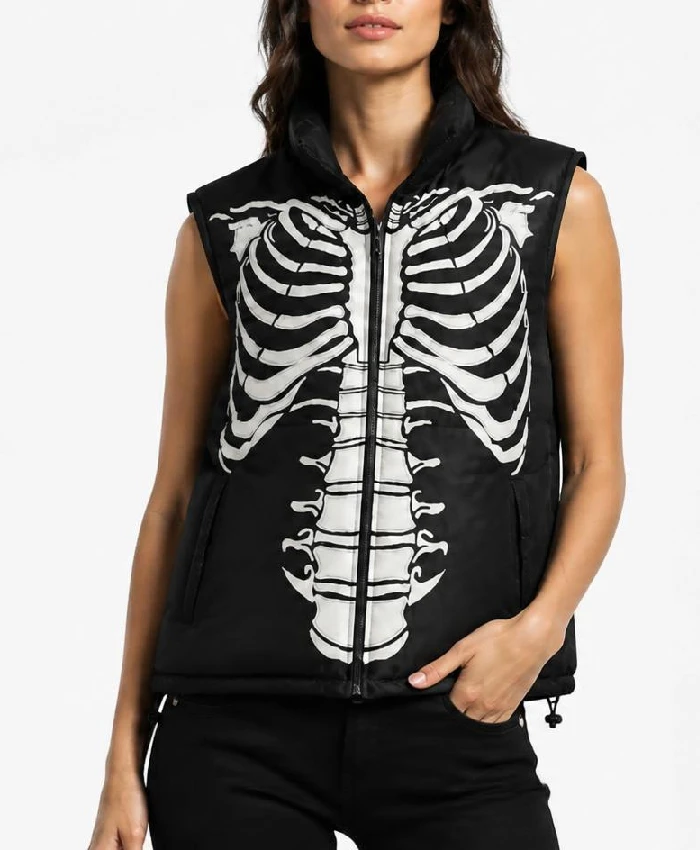 RARE Vilanto Skeleton Leather Vest Womens