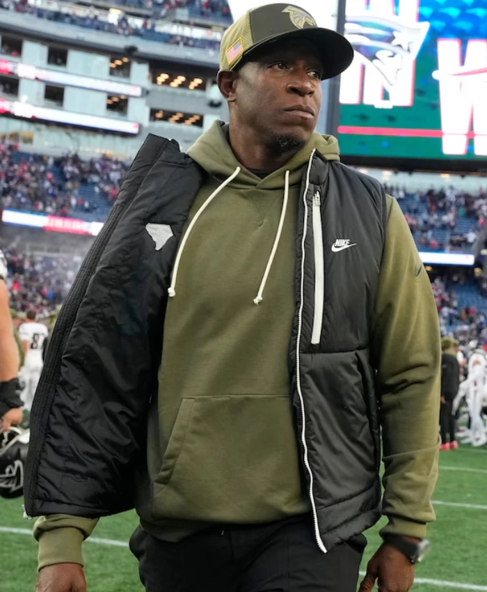Raheem Morris Atlanta Falcons 2025 Salute To Service Olive Hoodie