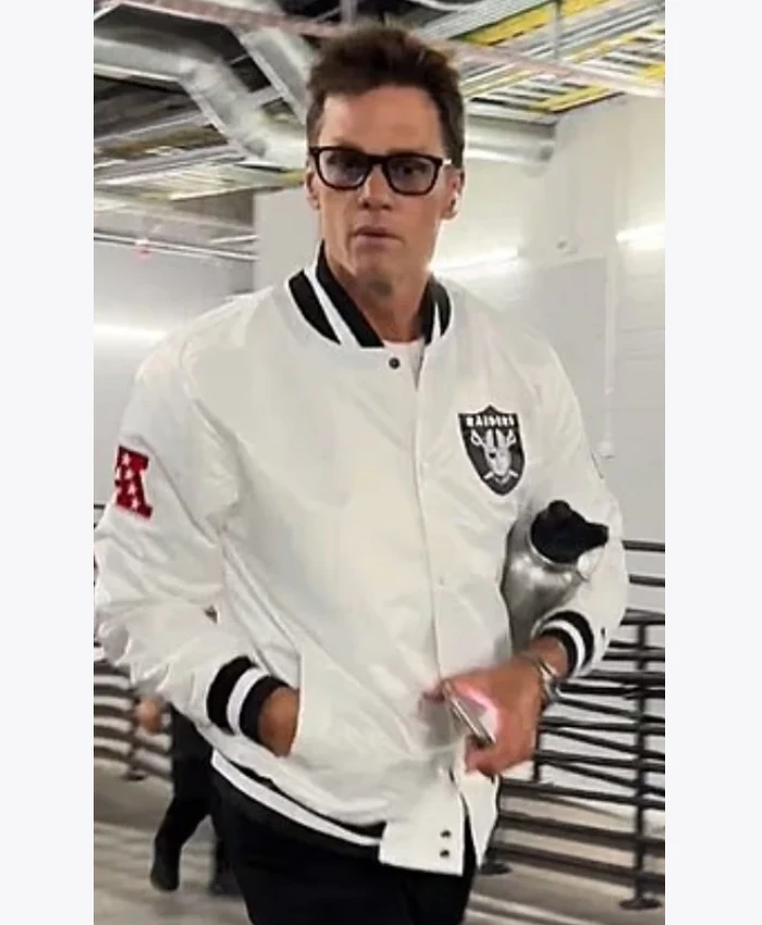 Tom Brady White Raiders Jacket - Image 2