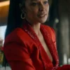 Ransom Canyon Meta Golding Red Cropped Blazer