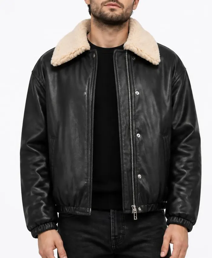 Ransom Canyon S02 Heidi Grace Engerman Black Leather Jacket Mens