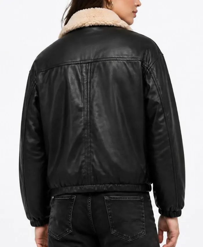 Ransom Canyon S02 Heidi Grace Engerman Black Leather Jacket Women