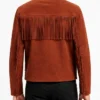 Ransom Canyon Season 2 Minka Kelly Fringe Suede Jacket Men