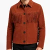Ransom Canyon Season 2 Minka Kelly Fringe Suede Jacket Mens