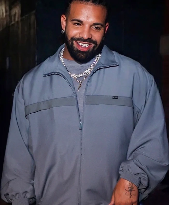 Rapper Drake New York City Prada Mohair Grey Jacket Sale