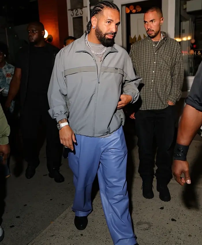 Rapper Drake New York City Prada Mohair Wool Track Jacket Sale