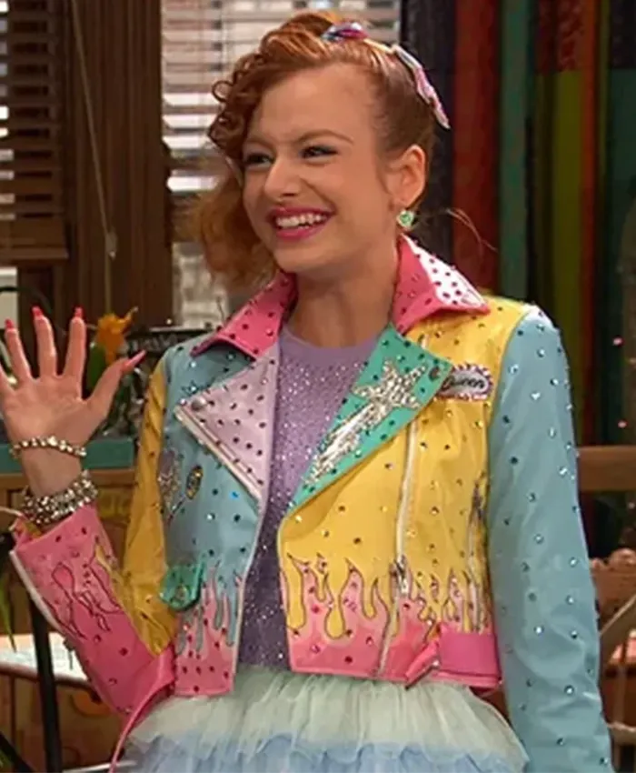 Ravens Home S04 Sasha Pastel Moto Leather Jacket