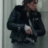 Reacher S2 Serinda Swan Leather Black Jacket