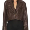 Real Housewives Of Orange County S20 Tamra Judge Cropped Leather Blazer Jacket