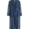 Real Housewives Of New York City Season 15 Jessel Taank Blue Sheer Trench Coat For Unisex