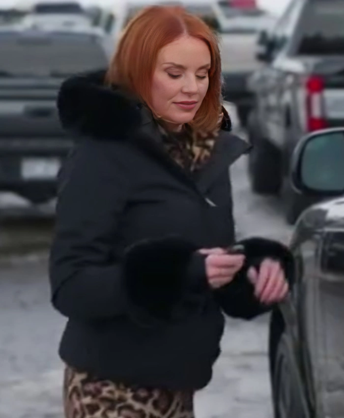 Real Housewives Of Salt Lake City S06 Whitney Rose Black Fur Trim Jacket