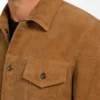 Real Suede Tan Trucker Jacket Men
