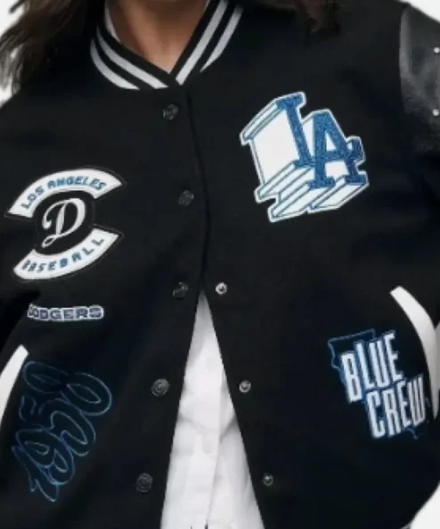 Recreation Order Black Dallas Cowboy Blue Crew Varsity Jacket