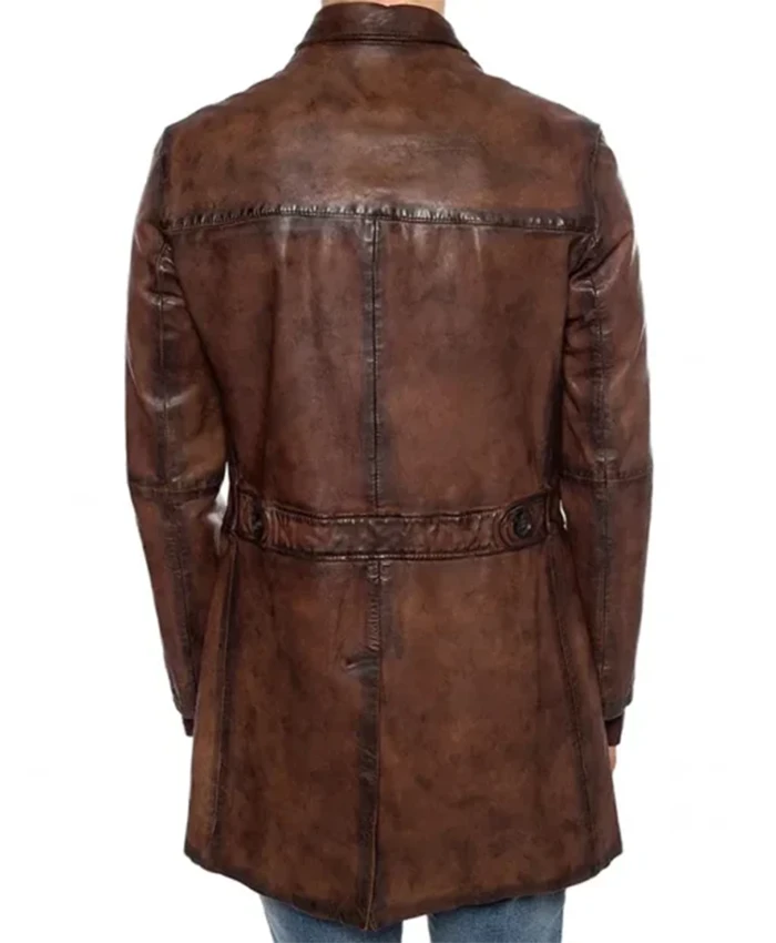 Red Notice Dwayne Johnson Leather Coat
