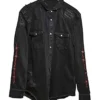 Red Snake Demon Hunter Black Denim Jacket