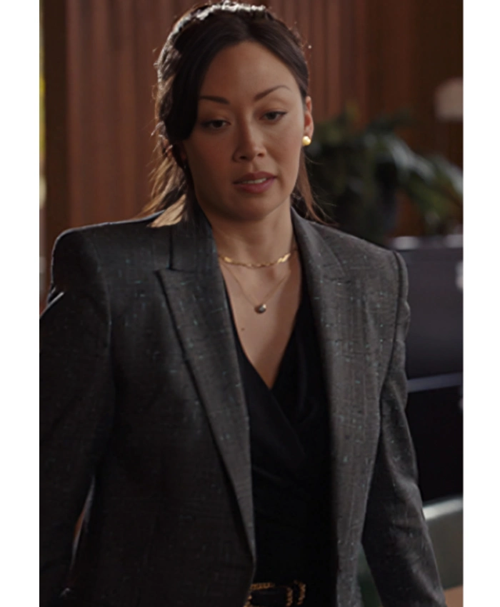 Reenie Greene Tracker S03 Fiona Rene Grey Blazer