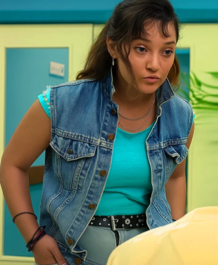 Regina Reynoso TV Series Acapulco S04 Sara Denim Vest