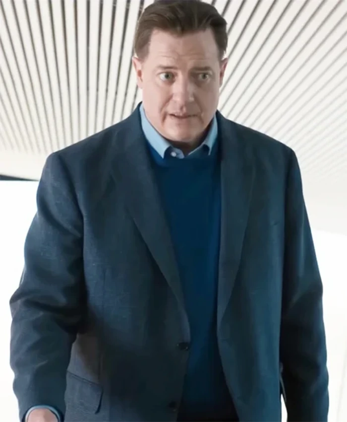 Rental Family 2025 Brendan Fraser Blue Blazer