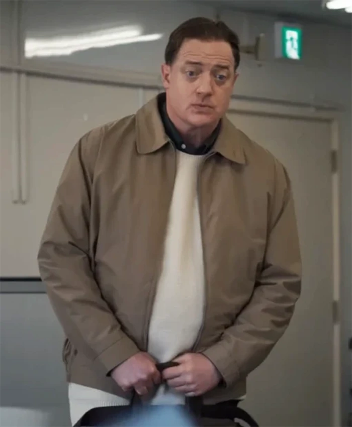 Rental Family 2025 Brendan Fraser Brown Cotton Jacket