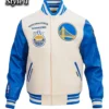 Retro Golden State Warriors Classic Rib Varsity Jacket