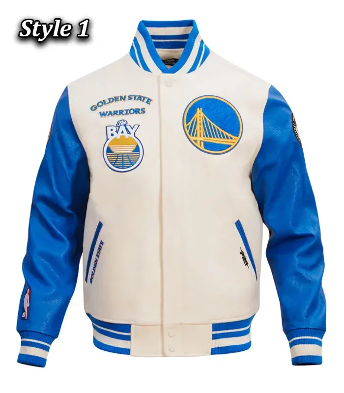 Retro Golden State Warriors Classic Rib Varsity Jacket