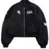 Rhea Ripley Black Quilted Bomber Jacket