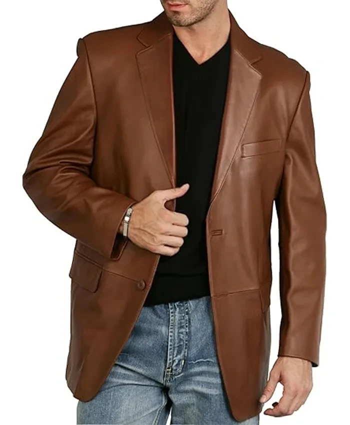 Richard Brown Classic Leather Sport Blazer