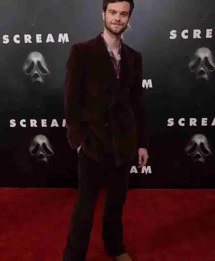 Richie Kirsch Scream Brown Velvet Blazer Coat