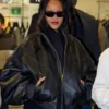 Rihanna Paris Black Oversized Jacket For Sale