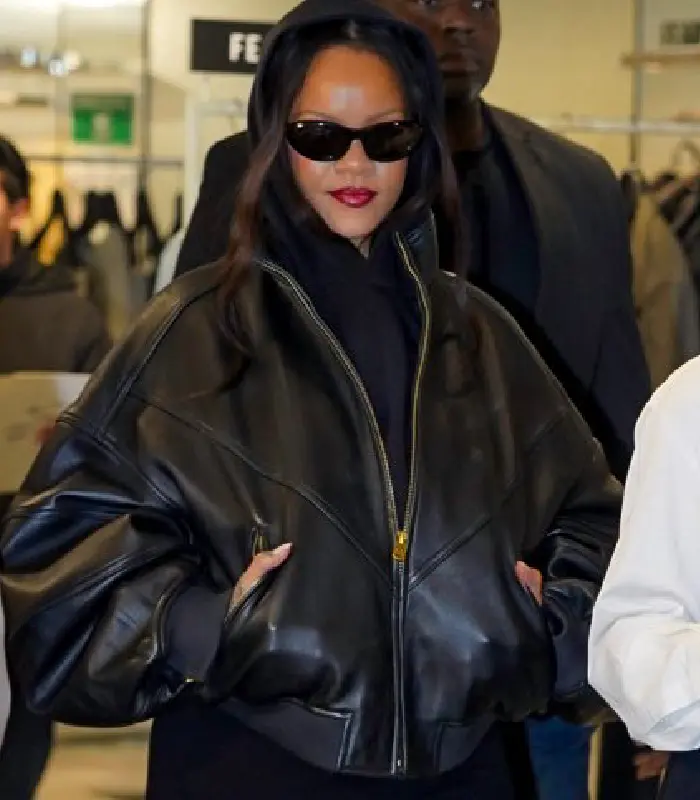 Rihanna Paris Black Oversized Jacket For Sale
