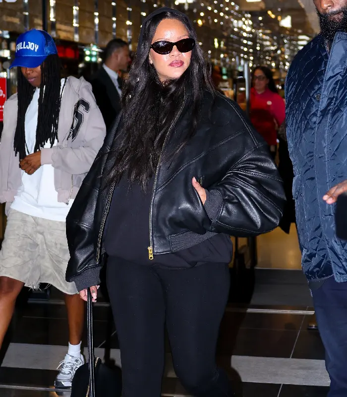 Rihanna Paris Black Oversized Jacket