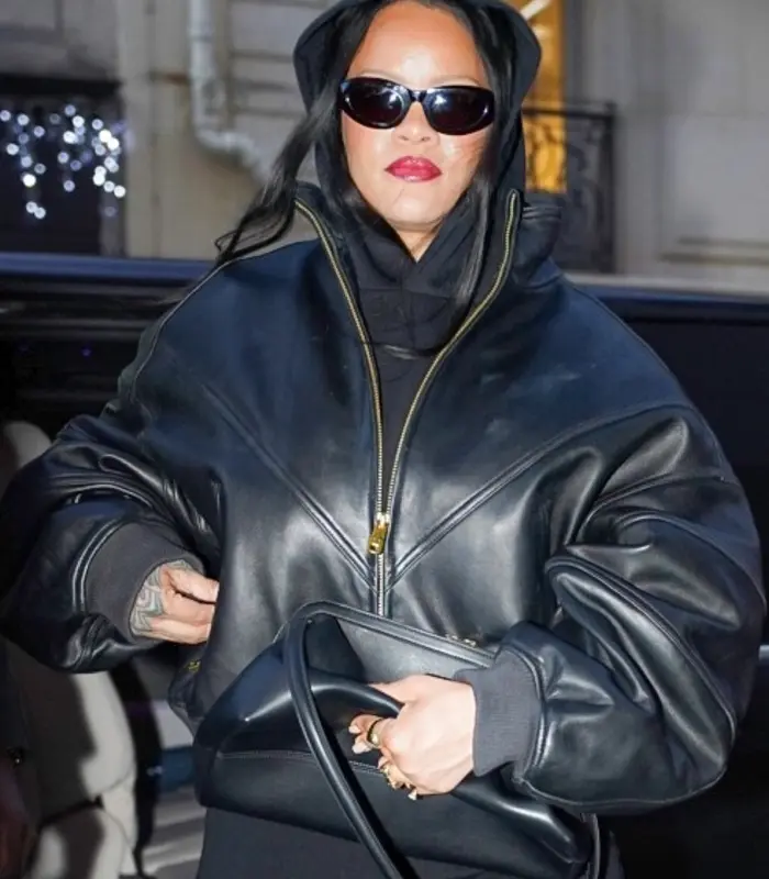 Rihanna Paris Black Oversized Jackets Sale