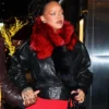 Rihanna Valentines Day Black Leather Jacket