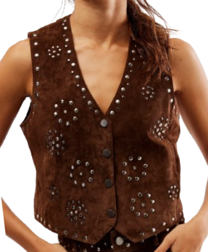 River Heartland S19 Studded Suede Vest