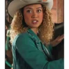 River TV Series Heartland S19 Kamaia Fairburn Fringe Suede Jacket