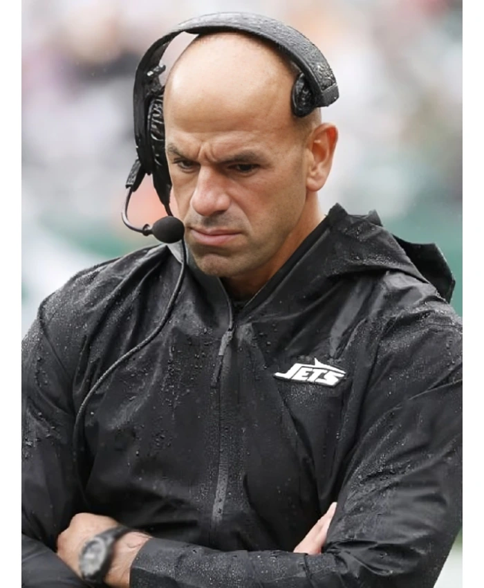 Robert Saleh Head Coach Jets Black Jacket