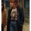 Robin Buckley Stranger Things S05 Black Leather Coat