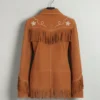 Rock A Retro Rodeo Brown Fringed Suede Jacket