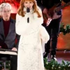 Rockefeller Center Christmas Tree Lighting Ceremony 2025 Reba McEntire Snowflake Embellishments Fur Trim Coat