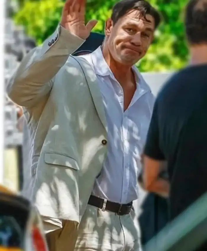 Rod Movie Ricky Stanicky 2024 John Cena White Blazer For Sale