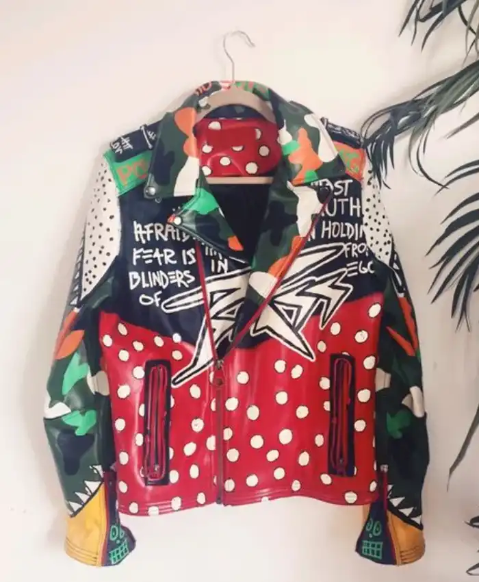 Ron Bass Mighty God Biker Leather Jacket