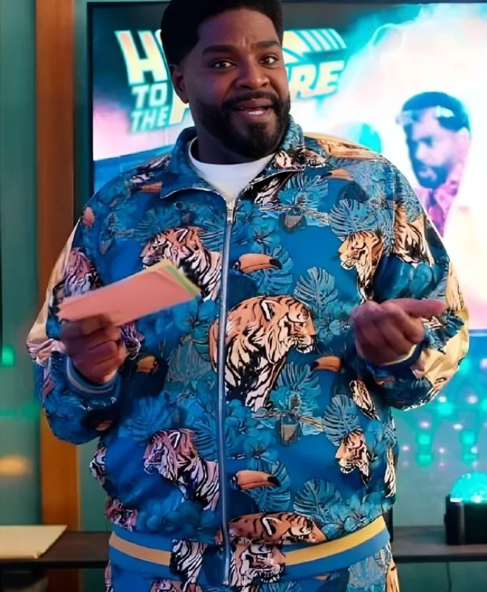 Ron Funches TV Series Loot S03 Howard Tiger Pattern Tracksuit