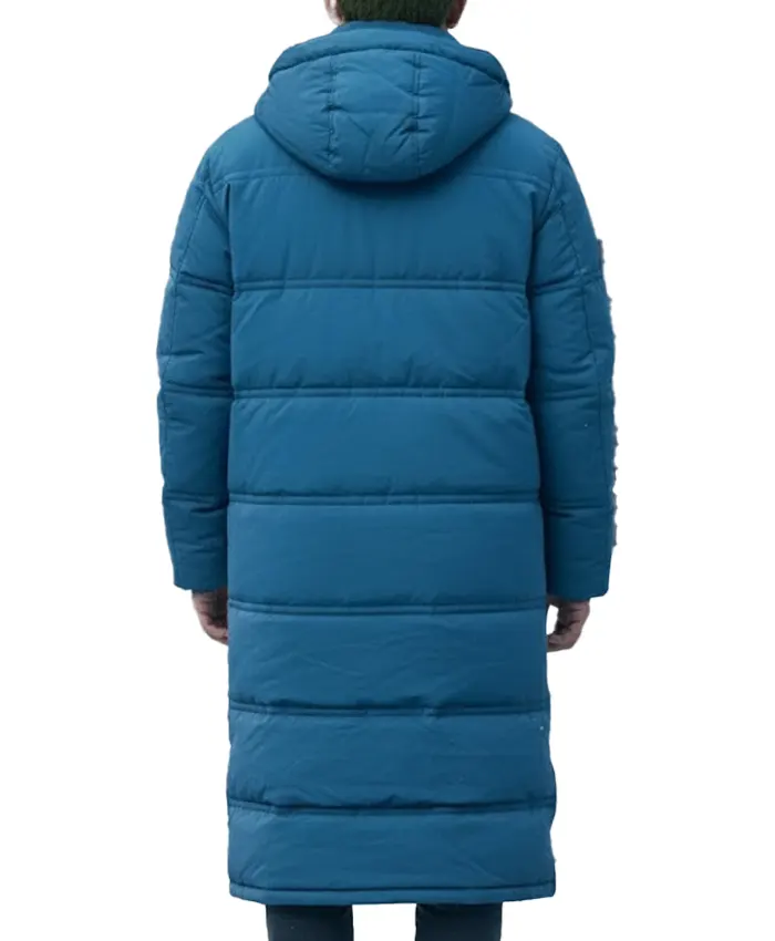 Roronoa Zoro One Piece TV Series Seasone 2 Mackenyu Blue Puffer Hooded Coat