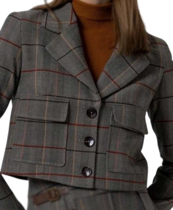 Alternative view of Ghosts US S5 Rose McIver Plaid Cropped Jacket